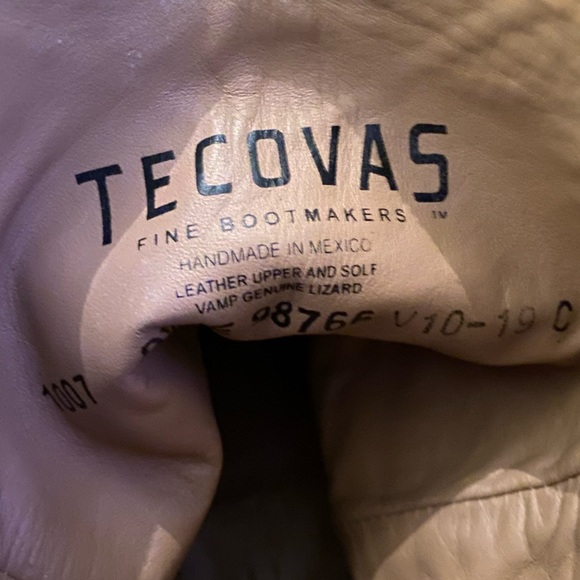 Tecovas The Nash Men’s Cowboy Boots 9.5 EE Exotic Lizard Brown Roper Made Mexico - Picture 14 of 16